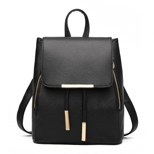 

backpack style fashion women pu leather female backpacks teenager girls school mochila feminina bag rucksack mochilas mujer