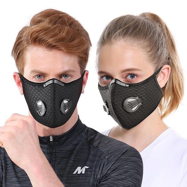 

sport activated filter face carbon mask with pm 2.5 anti-pollution running training mtb road bike cycling mas
