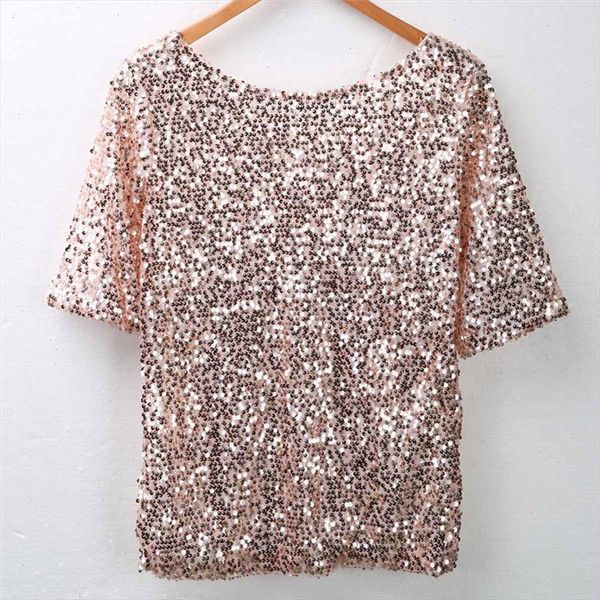 

modis women sequin blouses new arrival 2021 autumn off should long sleeve shiny ladies shirt gold blouse femme loose, White