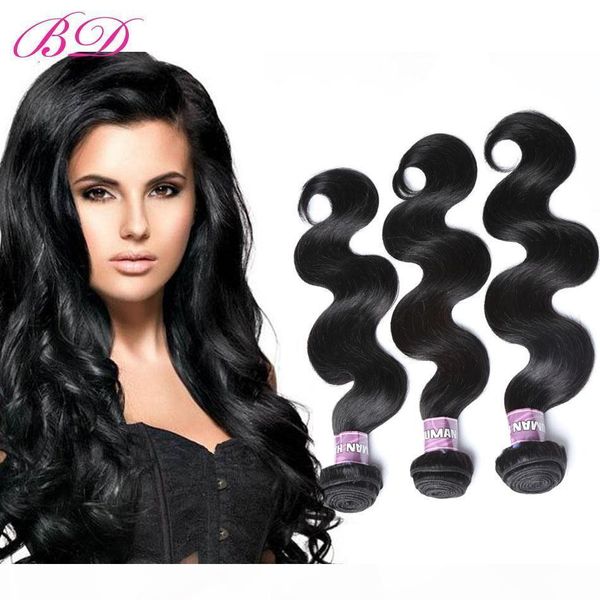 

bd new body wave selling body wave indian hair 100 human hair weave within large stock, Black;brown