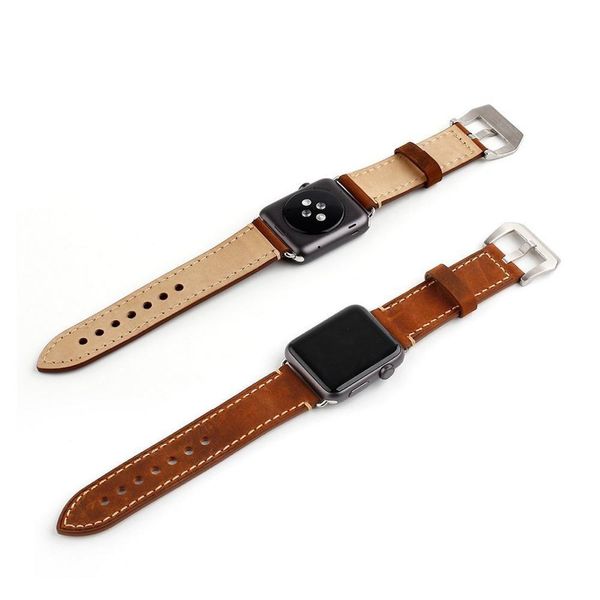 

leather strap for apple watch band 44mm 40mm 42mm 38mm accessories watchband belt correas bracelet apple watch series 3 4 5 6 wmtlpa