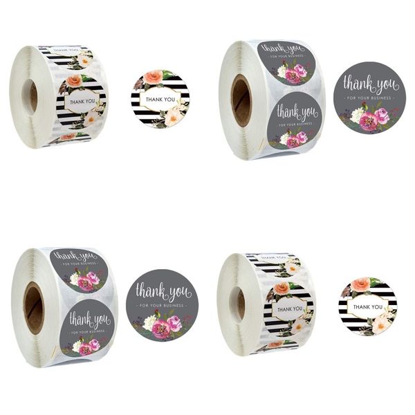 

thank you sticker flower handicraft decoration gift packing bag home party decor sticky paper wedding bridal letter stickers new 1 2jk l2