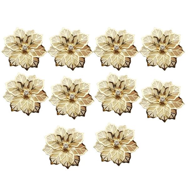 

10pcs flower design napkin rings metal gold napkin buckle ring holder l restaurant wedding party west dinner table de