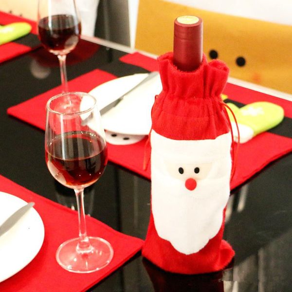 

gift party decorations for xmas christmas bar red wine bottle cover bags
