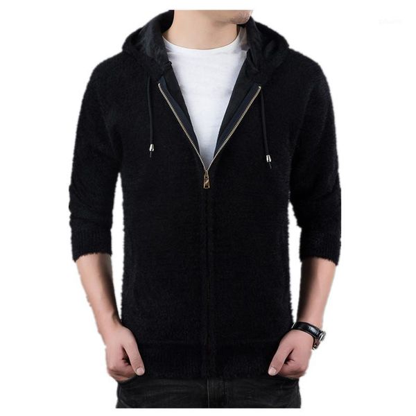 

long sleeve men's sweaters cardigan winter clothes 2020 knitted korea style casual standard designer knit1, White;black