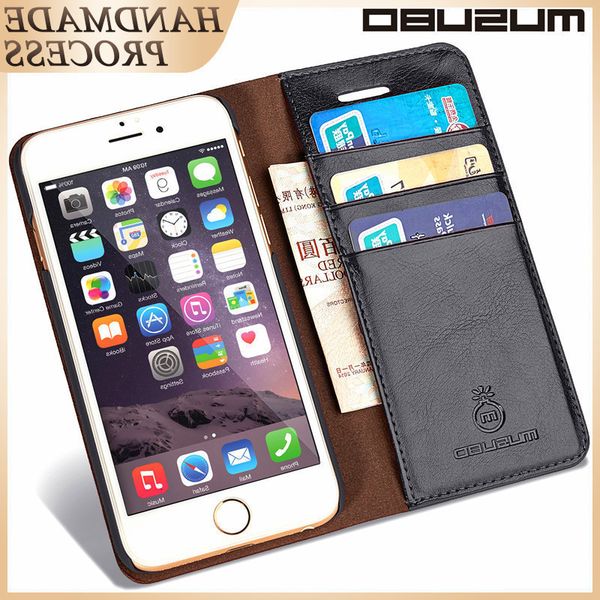 

musubo genuine leather luxury phone case for 6s 8plus xs max xr wallet cover cases iphone 7 plus with card slot flip capa