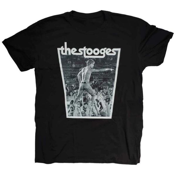 

stooges t-shirt - игги поп crowd walk 100% official bowie punk mc5 хлопка tee shirt лето o шеи топы спортивные толстовки с капюшоном hoodie