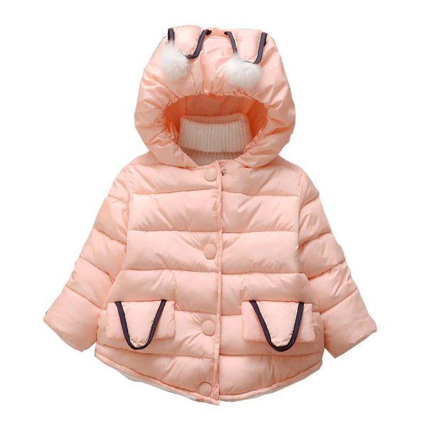 

toddler girls warm thicken coat 1-3 baby girls windproof outerwear kids fashion cute clothing autumn winter, Blue;gray