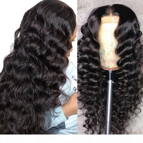 

brazilian human hair full lace wig loose wave peruvian remy hair natural color pre plucked hairline bleached, Black;brown