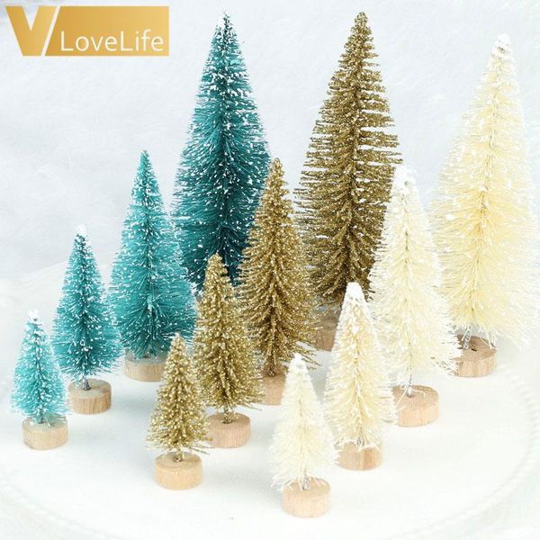 

christmas decorations 8pcs stand mini tree year gifts for home small pine placed in the desk