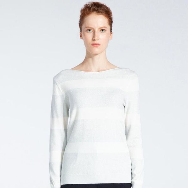 

marwin 2020 новая наступающая весна o шеи сплошной полосатый повседневная жесткая высокая улица стиль весенние пуловеры женские свитера bbyd, White;black