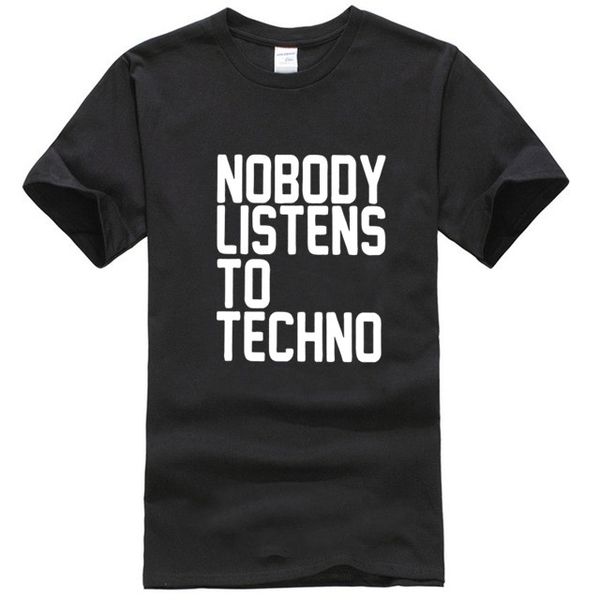 

nobody listens to techno tshirt men cotton vintage t-shirt homme music disco clothes graphic sport hooded sweatshirt hoodie