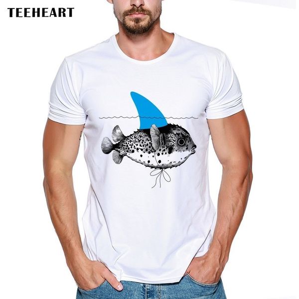 

sport 2019 male selling fishes swimmer water animals shark fin cute funny joke men t shirt tee summer tee shirt