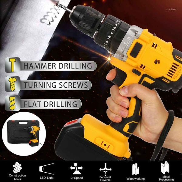 

88vf 150nm brushless mini electric drill screwdriver cordless 21v 6500mah w/1 battery electric screwdriver power tools1