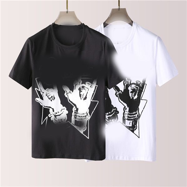

2022 fashion casual man womens loose tees with letters print short sleeves summer designer sell luxury men t shirt size m-3xl 003, White;black