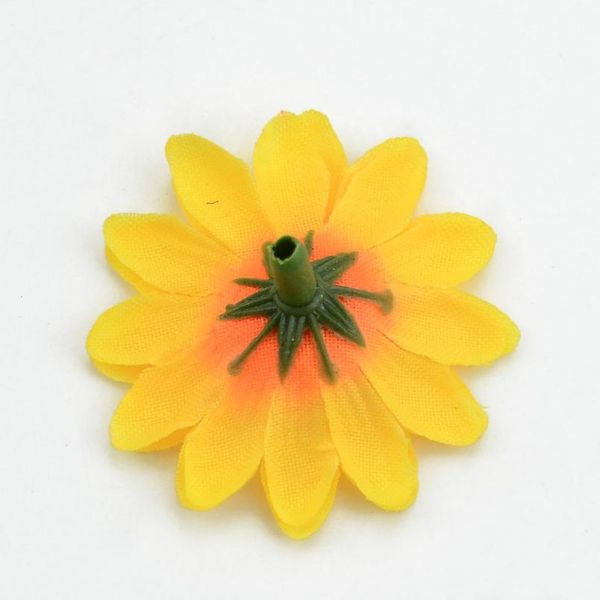 

30pcs 4cm mini silk sunflower artificial flower head for wedding box decoration headmade scrapbooking accessories fake sqcovo