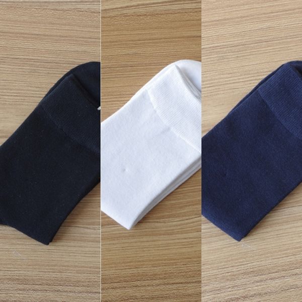 

buvqq 200-pin cotton solid and men's casual color winter sports autumn socks cotton men's socks qodvm, Black