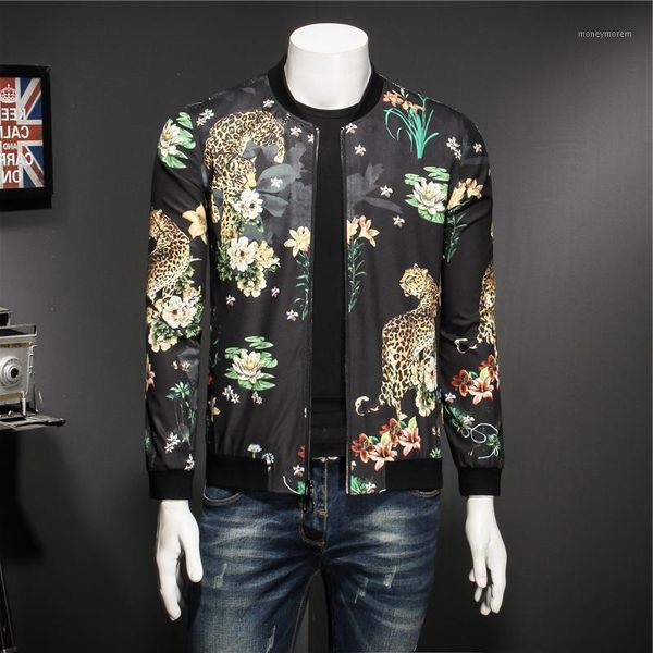 

men's jackets mens pattern fashion print male jacket classic designer bomber party club outfit men oversize 5xl1, Black;brown