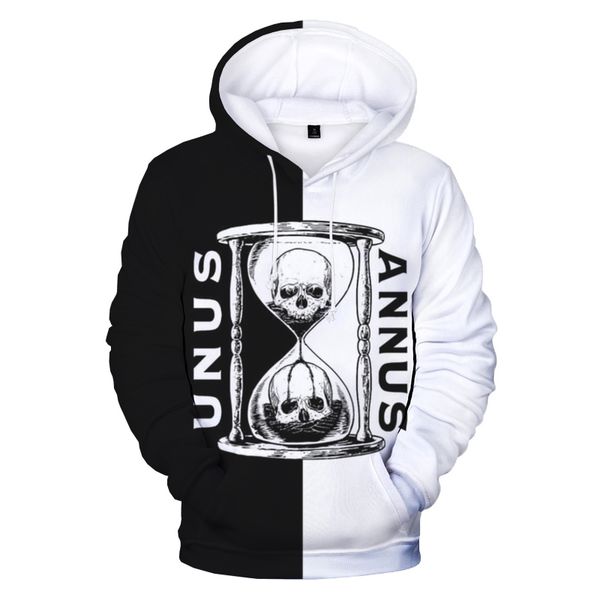 

new unus annus 3d print hoodie sweatshirts men women fashion casual long sleeve pullover tv series harajuku streetwear h c0127, Black