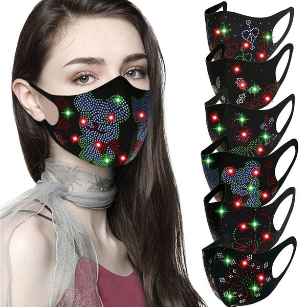 

for 2021zcrystals masquerade fashion halloween reusable mask christmas rhinestone women masque adulte rutilisable