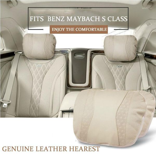 

2020 new leather car headrest neck pillow neck support pillow for mayboch s300 s400 s500 s600 e200 e300 e320 c200l1