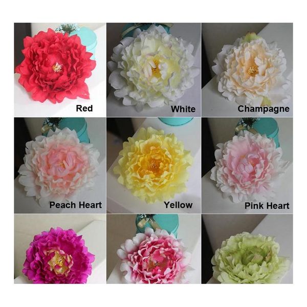 

5.9" large silk peony flower heads multi color for wedding party decoration artificial simulation silk peony camellia r wmtddc bdenet