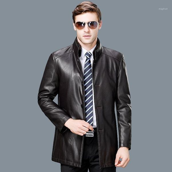 

and old male leather coats collar winter sheep skin cultivate morality in large yards dad haining leather1, Black