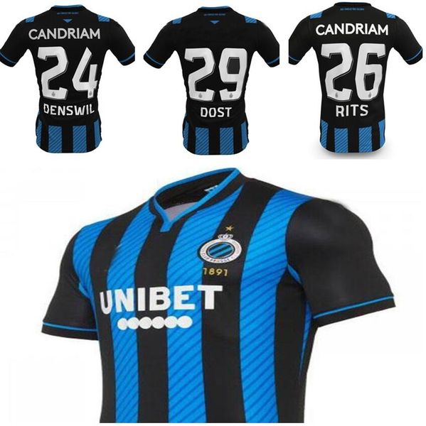 

2020 2021 club brugge kv soccer jerseys 9 vossen 7 sagna kereke vanaken sterchele vormer custom 20 21 home away football shirt, Black;yellow