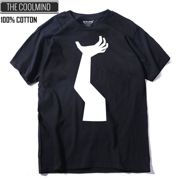 

sport coolmind qi0135a 100% cotton summer funny print men t shirt with print casual tee shirts loose o-neck men tshirt cool t-shirt