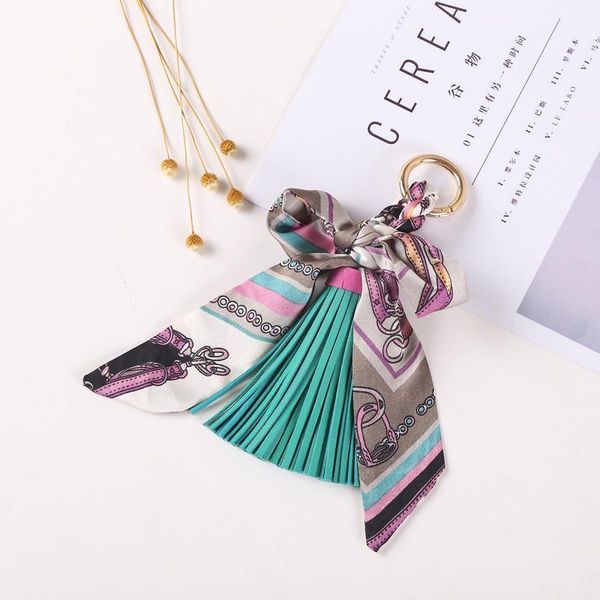 

12pcs dozen whole scarves key holder bowknot exquisite decoration pu leather tassels keychains women bag eh810c h sqcmgl