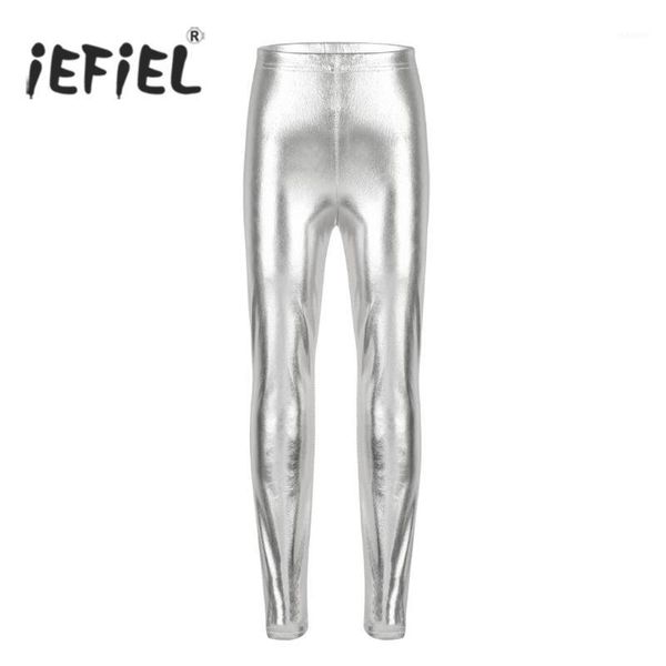 

girls ballet dance competition dancewear shiny metallic fashion skinny pants leggings for performances leotard kids costumes1, Black;red