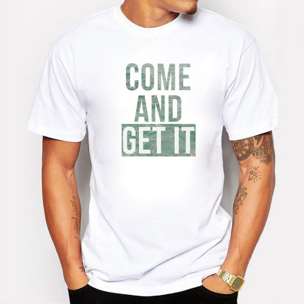

come and get it letter printed men fashion t shirt hipster custom swag tees men t-shirt short sleeve sport hooded sweatshirt hoodie