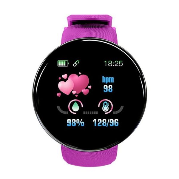 

d18 smart watch men women heart rate monitor bracelet sleep health monitor fitness tracker waterproof