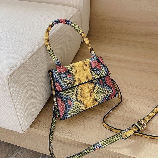 

uxeg4 fashion fashionable leisure pu shoulder snake good quality one small square small square women's bag portable bag messenger qljnd