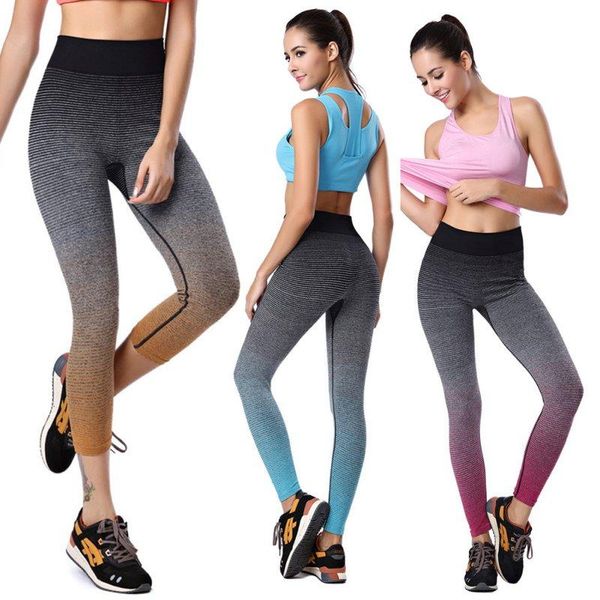 

высокая талия женщин спортивные брюки бег slim fit обрезанные брюки новое прибытие, White;red