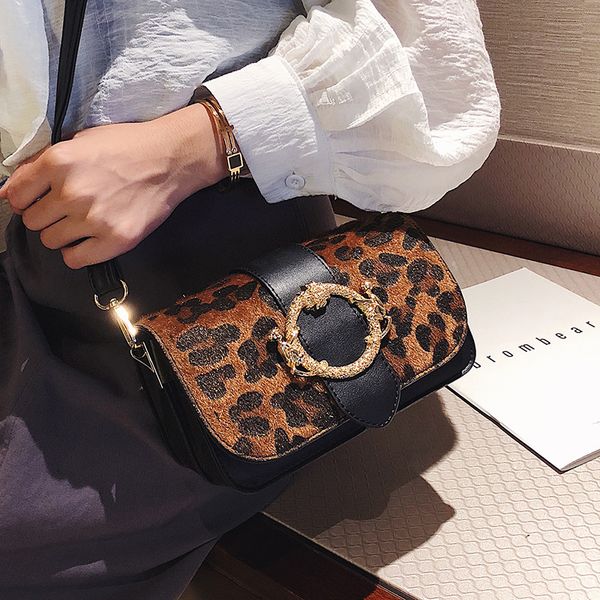 

leopard women's designer handbag 2020 fashion new pu leather women bag ladies shoulder messenger bag crossbody