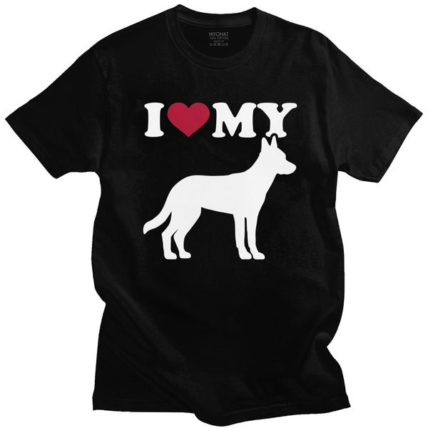 

men's i love my malinois short sleeve crewneck tshirt belgian shepherd malinois dog summer tee hooded sweatshirt hoodie men t shirt