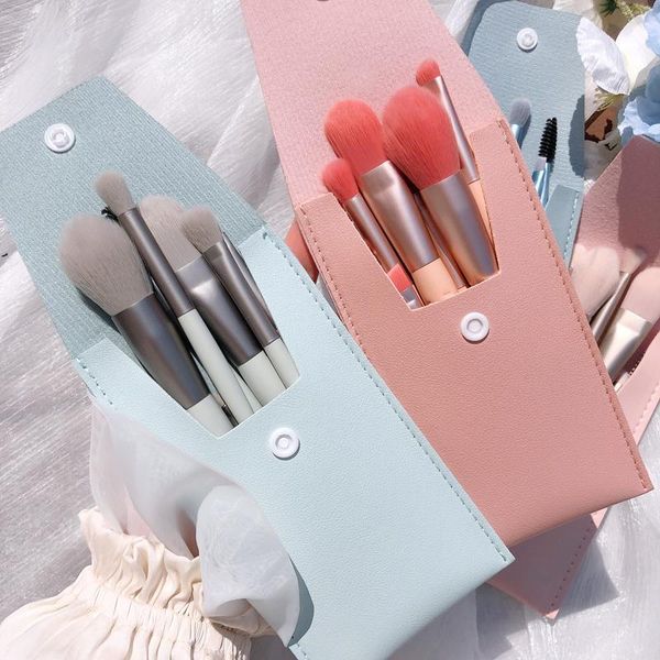 

8pc/set macaron makeup brushes set for cosmetic blush eyeshadow foundation powder professional makeup brush blending beauty tool