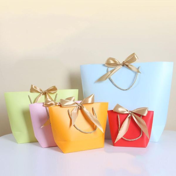 

gift wrap 5pcs large size paper bags packaging with handle boxes wedding favors for guests baby shower birthday party decoration1