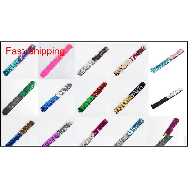 

designer mermaid sequins ring bracelet children multicolor toy bracelets party christmas holiday gifts fashion qylgiq nana_shop, Silver