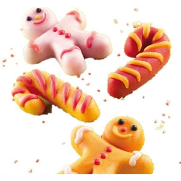 

sile gingerbread man crutch mold 12 grid christmas gingerbread man chocolate fondant cake mould 21*10 jlljwv insyard