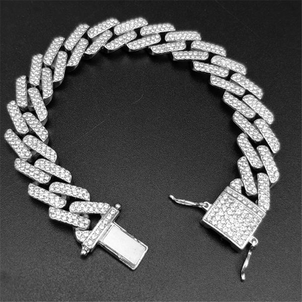 

wrxob men's quad men's cuban pyramid quad cuban hop pyramid hip hop hip chain bracelet bracelet chain pvqga, Golden;silver