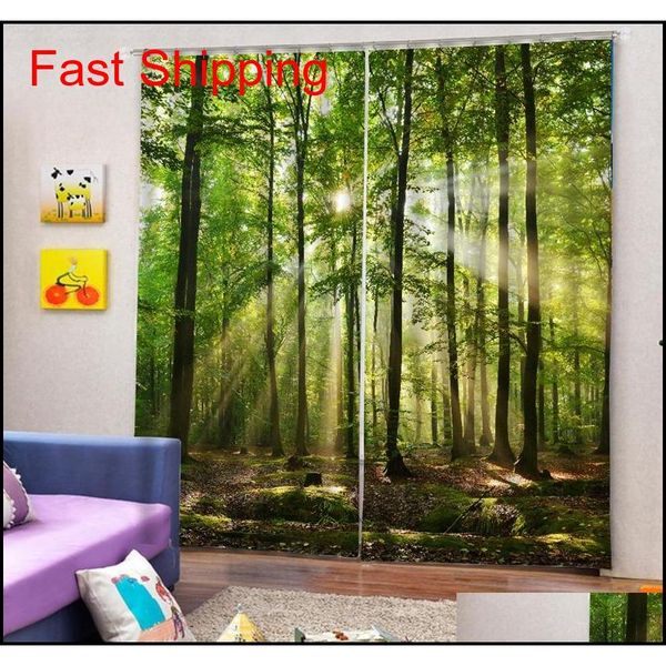 

bamboo forest printed blackout curtains for bedroom window curtains for living room 85% shading 3d height qyljyf bdesports