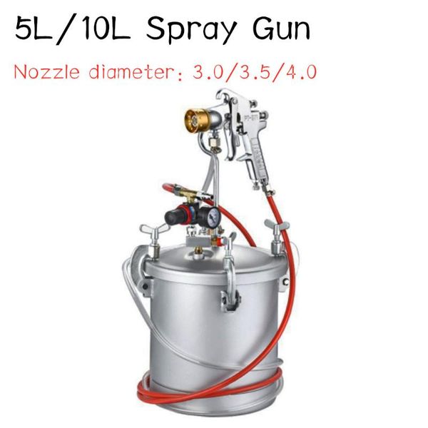 

professional spray guns 5l/10l gun colorful latex paint pressure barrel marble