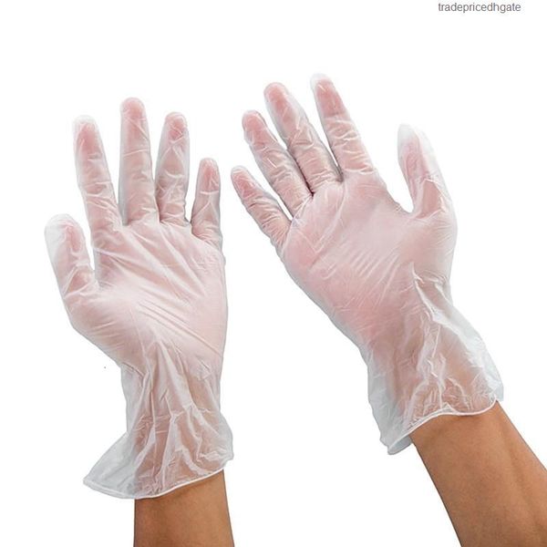 

factory7dyusalon plastic good disposable pvc beauty experiment film catering sanitary gloves transparent 100 b