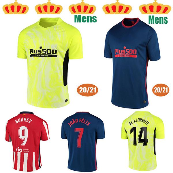

0 21 atletico soccer jerseys de madrid suarez correa koke diego costa griezmann camiseta de fútbo adultl men football shirt, Black;yellow