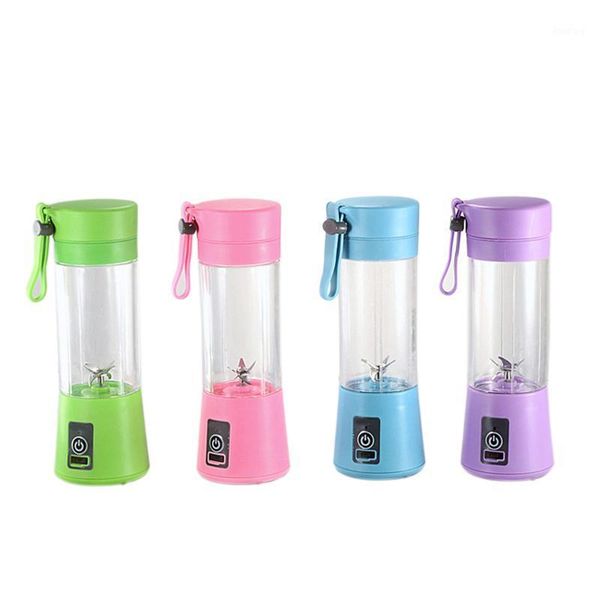 

380ml mini usb rechargeable portable electric fruit juicer smoothie maker blender machine sports bottle 4 sharp blades fruit mix1