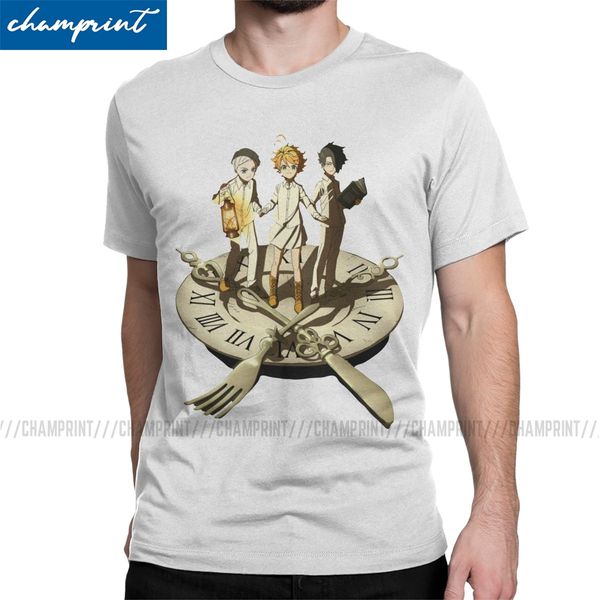 

the promised neverland emma nor ray anime for amazing tees round neck short sleeve birthday gift sport hooded sweatshirt hoodie men t shirt