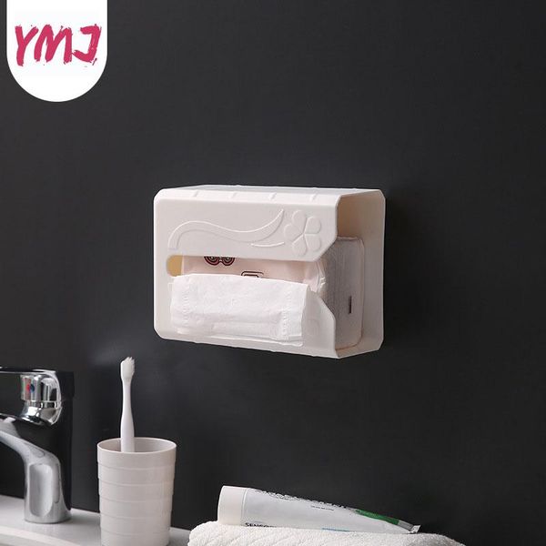 

wall-mounted toilet tissue box kitchen cabinet paper storage box paper paste towel holder napkin holder 1pc