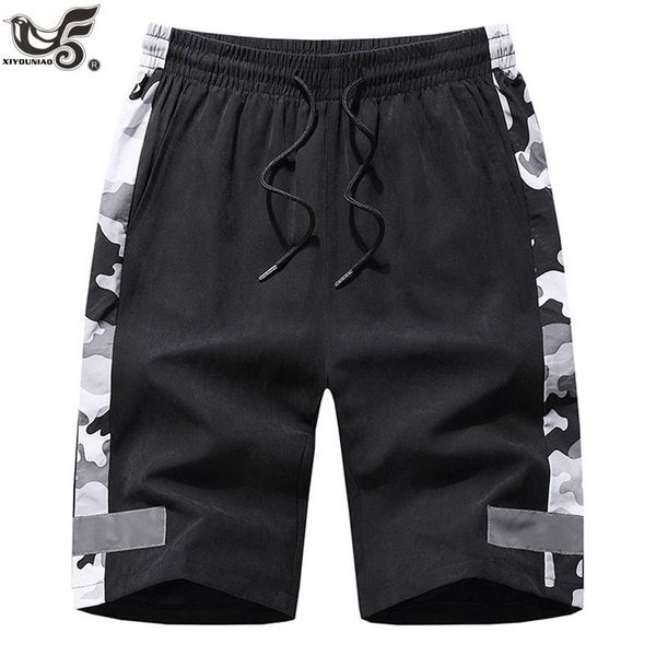 

big size 7xl 8xl men`s shorts summer sportswear breathable quick-dry gym joggering shorts outwear camouflage reflective trousers, White;black
